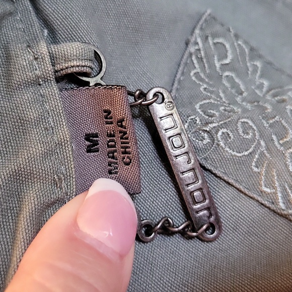 Jou Jou 100% Cotton Moto Jacket Sage Green - Picture 8 of 9